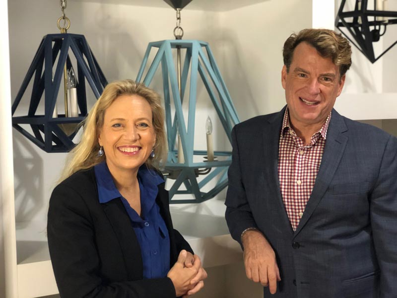 Lauren Wylonis, KingsHaven chief executive officer, founder and lead designer, and Andrew Raemsch, KingsHaven national sales director and New York showroom manager.